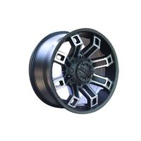 816 black with white SUV sports wheels used for SUV car, popular size have 15inch 16inch 17inch 18inch and 20 inch truck wheels, pcd have  5*127, 6*139.7, 6*114.3 etc.